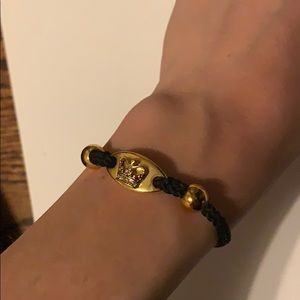 Juicy Couture black & gold adjustable bracelet.